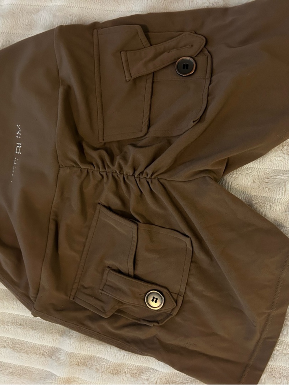 Women’s Pchee Bum Scrunch Butt Pocket Shorts in Dark Brown